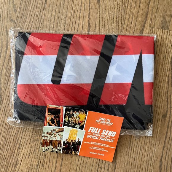 Authentic USA Nelk Full Send Flag Black America 4th of July College Party NEW - Picture 2 of 6